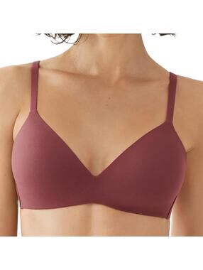 Wacoal How Perfect Wire Free Medium Coverage T-Shirt Bra 32C Cordovan Burgundy